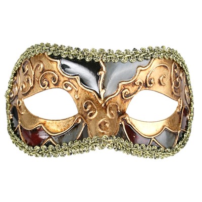Metallic Gold Masquerade Mask - Luciana Pk 1 