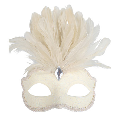 Cream Eye Mask with Feathers Pk 1