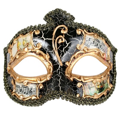 Black & Gold Masquerade Mask - Salvatore Pk 1