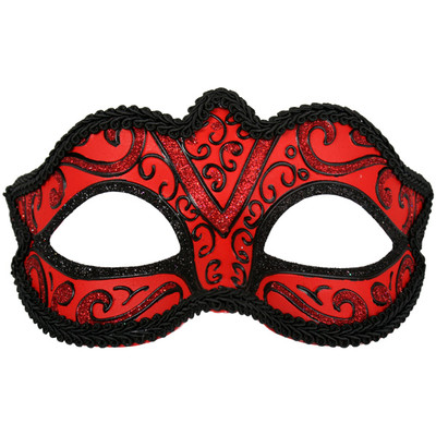 Red & Black Masquerade Mask - Capri Pk 1 