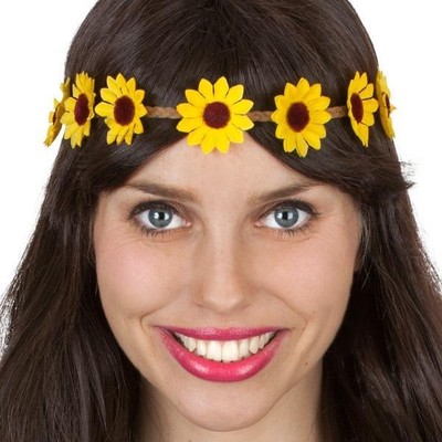 Yellow Daisy Flower Chain Headband Pk 1 