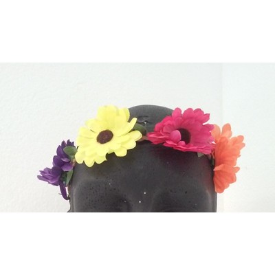 Multi Coloured Flower Headband Pk 1
