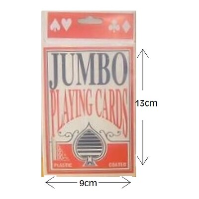 Jumbo Playing Cards (5 x 3.5 in) Pk 1