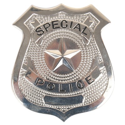 Silver Police Badge Pk 1 