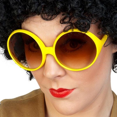 Yellow Hippie Glasses With Brown Lenses Pk 1 