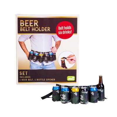 Camo Beer Belt Holder Holds 6 Drinks