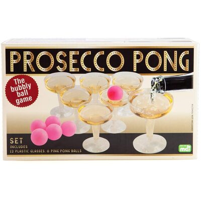 Prosecco Pong Drinking Game (12 Glasses, 6 Ping Pong Balls) Pk 18