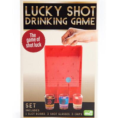 Lucky Shot Drinking Game (Includes 3 Shot Glasses & Chips) Pk 1