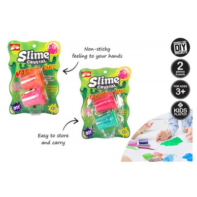 Assorted Colours Crystal Slime Twin Pack (Pk 1)