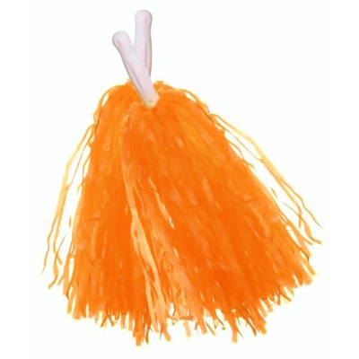 Orange Cheerleader Pom Poms (Pk 2)