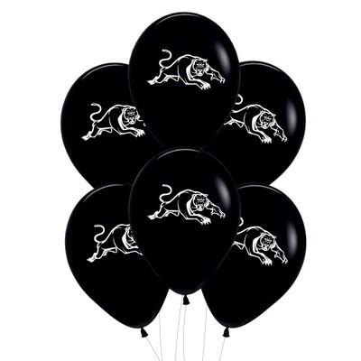 Penrith Panthers NRL Supporter Team Balloons 30cm 6 Pack Licensed Latex