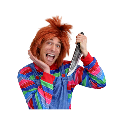 Adult Halloween Crazy Doll Orange Wig - Horror Character Costume Wig