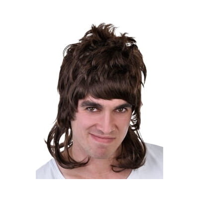 Dazza Brown Mullet Wig