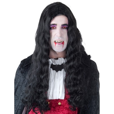Dracula Long Black Wig Pk 1