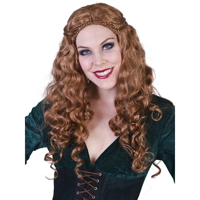 Sapphira Long Red Curly Wig with Braids (Pk 1)