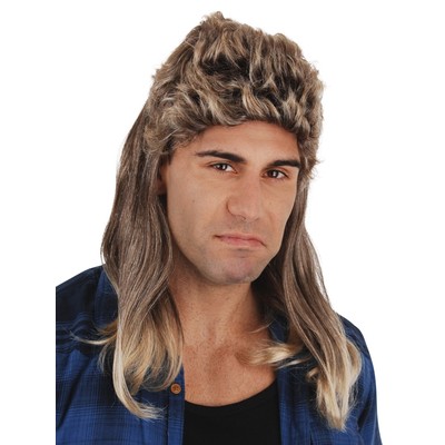 Billy Blonde and Brown Mullet Wig Pk 1