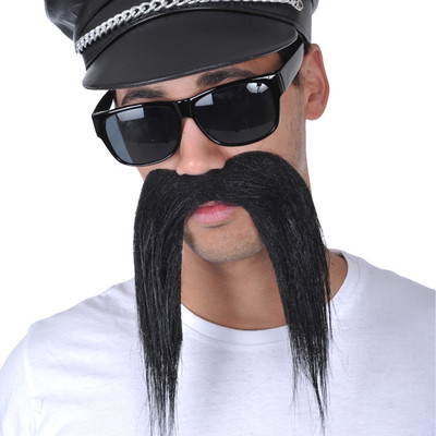 Long Black Moustache Pk 1 (Moustache Only)