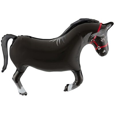 Black Horse Supershape Foil Balloon 89cm 