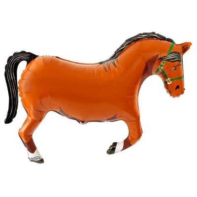 Brown Horse Supershape Foil Balloon 89cm 