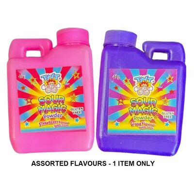 TNT Sour Magic Bubble Gum Powder Assorted Flavours 40g Pk 1