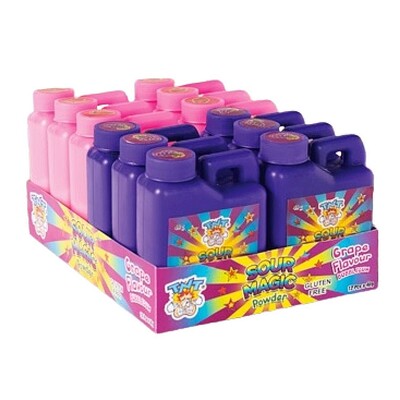 TNT Sour Magic Powder Bubble Gum Assorted Flavours 40g Pk 12