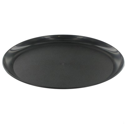Black Plastic Plates - Large 22cm Pk1 