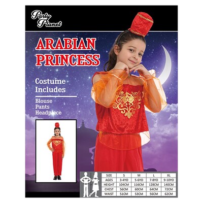 Child Arabian Princess Costume (Medium, 5-6 Yrs)