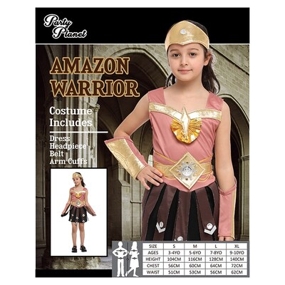 Child Amazon Warrior Girl Costume (Large, 7-8 Yrs)