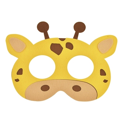 Giraffe Animal Felt Eye Mask On Elastic Band