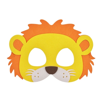 Lion Animal Felt Eye Mask On Elastic Band