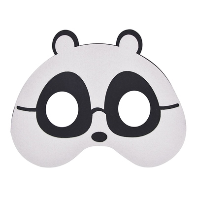 Panda Animal Felt Eye Mask On Elastic Band
