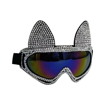 Costume Cat Goggles Party Glasses with Diamantes