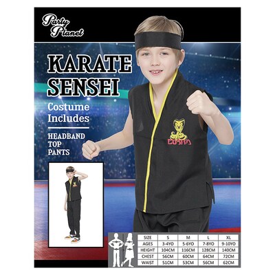 Child Karate Sensei Costume (Medium, 5-6 Yrs)