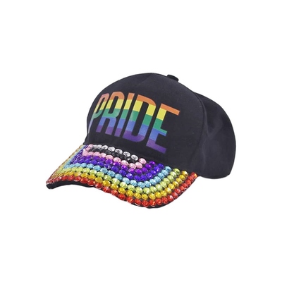 Rainbow Diamante Pride Cap (Pk 1)