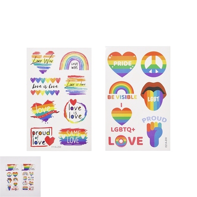 Assorted Rainbow Pride Tattoos (4 Sheets)