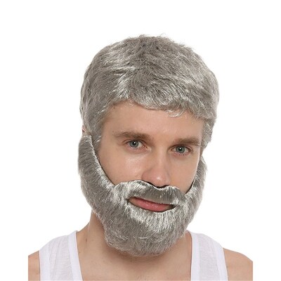 Grey Fox Wig & Beard Set (Pk 1)