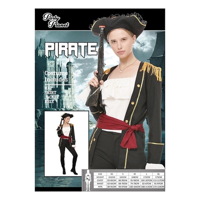 Adult Pirate Woman Costume (Small, 8-10)