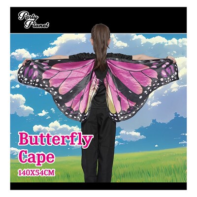 Child Pink Butterfly Cape Wings