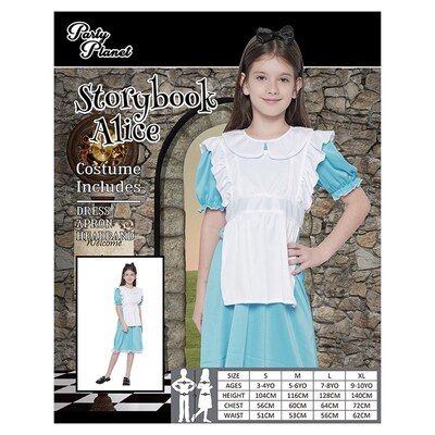 Child Storybook Alice Costume (X Large, 9-10 Yrs)