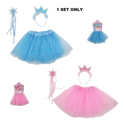 Child Pink or Blue Princess Costume Set (3 Pieces)
