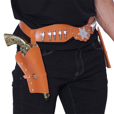 Country & Western Cowboy Costume Belt & Holster Set