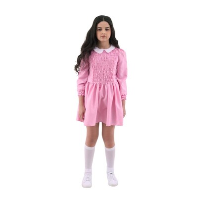 Child Strange TV Psychic Girl Pink Dress Costume XXL 10-12yrs