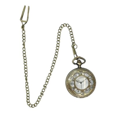 Vintage Gold Metal Costume Pocket Watch