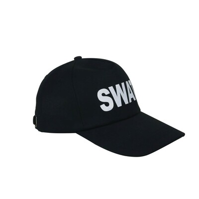 Black SWAT Police Cap Costume Hat