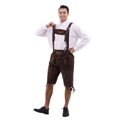 Adult Bavarian Lederhosen Oktoberfest Costume Mens Large