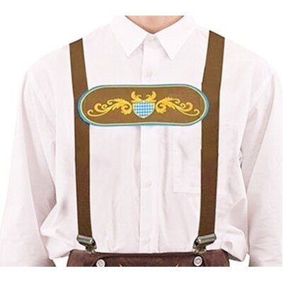 Adult Oktoberfest Bavarian Suspenders Braces