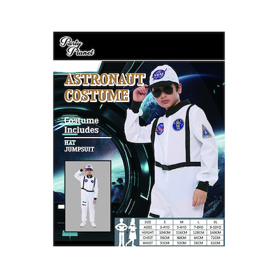 Child White Astronaut Costume (Large, 7-8 Yrs)