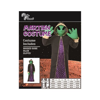 Child Alien Martian Costume (Medium, 5-6 Yrs)