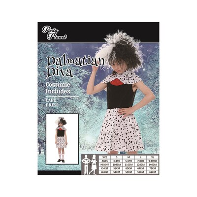 Child Dalmatian Diva Costume (Large, 7-8 Yrs)