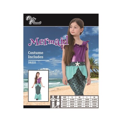 Child Mermaid Girl Costume (Large, 7-8 Yrs)